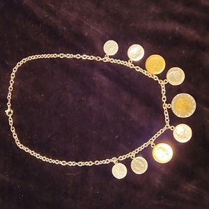 20" Sterling Silver Coin Necklace